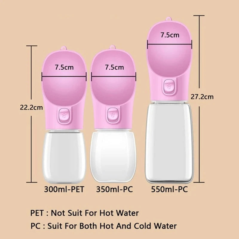 Portable Dog Water Bottle – Leakproof Travel Bowl for Walks