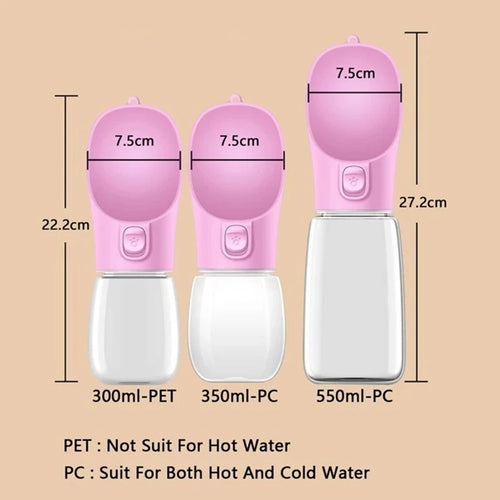 Portable Dog Water Bottle – Leakproof Travel Bowl for Walks