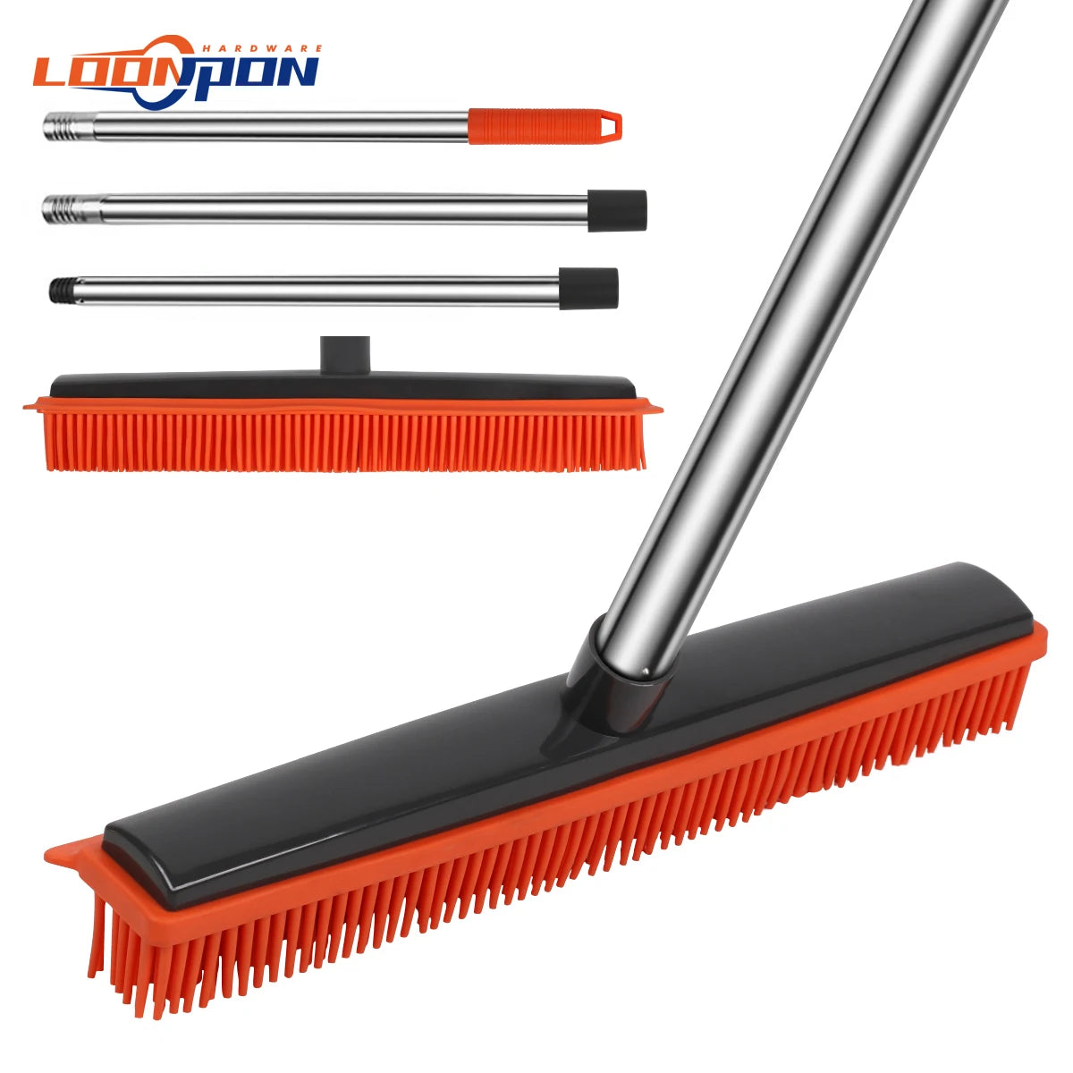 Silicone Broom – Scratch-Free Bristles for Floors, Carpets & Pet Hair Removal