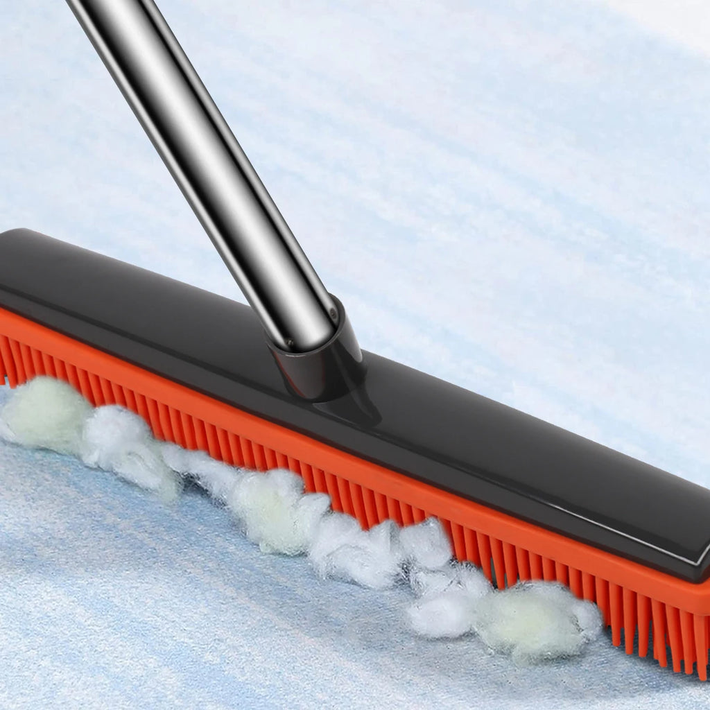 Silicone Broom – Scratch-Free Bristles for Floors, Carpets & Pet Hair Removal