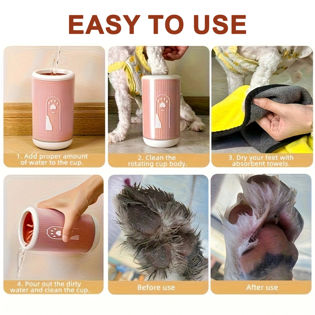 Pet Paw Cleaner Cup – No-Scrub Cleaning for Dogs & Cats